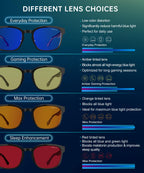 ANYLUV Blue Light Glasses Men Women Computer Gaming Glasses Anti Eyestrain Lightweight Blue Light Blocking Glasses