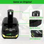 Moticett Upgraded 3.6Ah Replacement for Ryobi 18V Battery (2-Pack) with Charger Compatible with Ryobi 18V ONE+ Battery 3.6Ah P108 P102 P103 P104 P105 P107 P109 P122 Cordless Tool & Charger