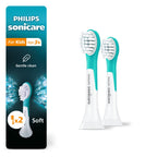 Philips Sonicare for Kids - Genuine Replacement Electric Toothbrush Heads, Compact Size, for Kids Aged 3+, 2 Pack, HX6032/94
