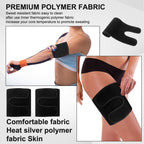 Shyyween 4 Pcs Thigh Wraps & Arm Trimmers Set Thigh and Arm Sweat Bands Slimmer Leg Wrap Compression for Weight Loss(Black and Sliver)