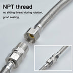 4PCS 3/4" x 3/4" NPT Male Hex Nipple Pipe Fittings, 304 Stainless Steel 3/4 inch MNPT Threaded Pipe Adapter Fittings Equal Nipples Straight Connector