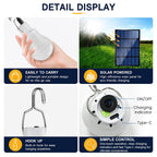Solar Light Bulbs for Indoor Home and Chicken Coop, Outdoor Waterproof Camping Lamps for Tent, Rechargeable LED Solar Lights for Shed Night, Emergency, 2-Pack