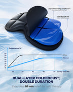 3D Cooling Sleep Mask with Double Coldfocus Gel - Frozen Cold Gel Eyes Mask with Contoured Blackout Hot & Cold Therapy for Women, Men Sleeping on Airplane Traveling for Migraine, Dry Puffy Eye,2 Packs