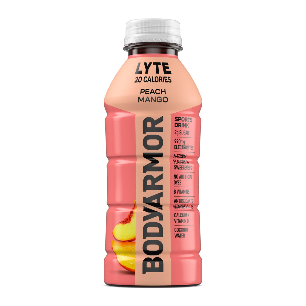 BODYARMOR LYTE Sports Drink, Peach Mango Electrolyte Drink, 16 Oz (12 Pk)