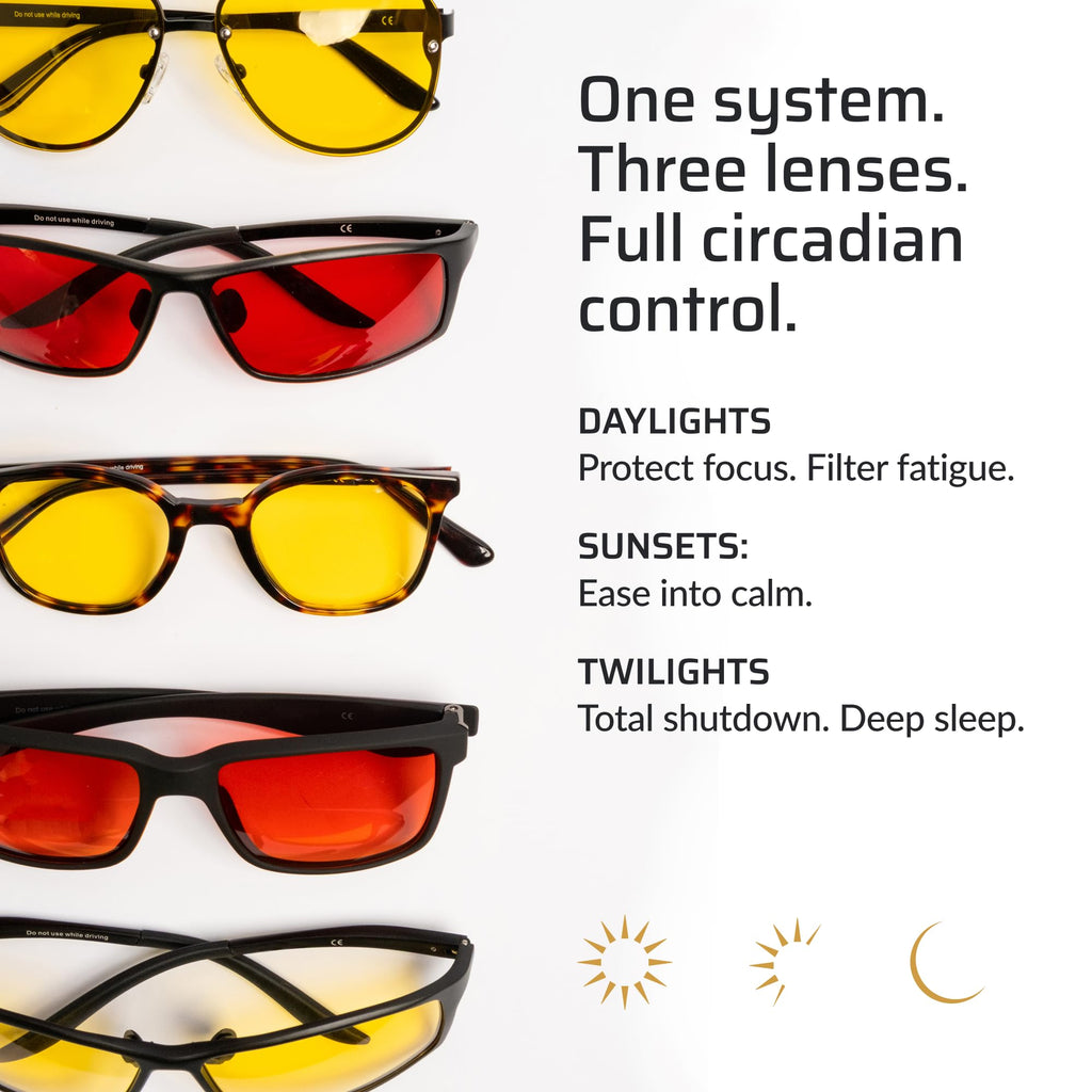 TrueDark by Dave Asprey | Twilights Classic | Blue Light Glasses for Women & Men, Red Lenses Block 99% Blue, Green & Violet Light for Night Use