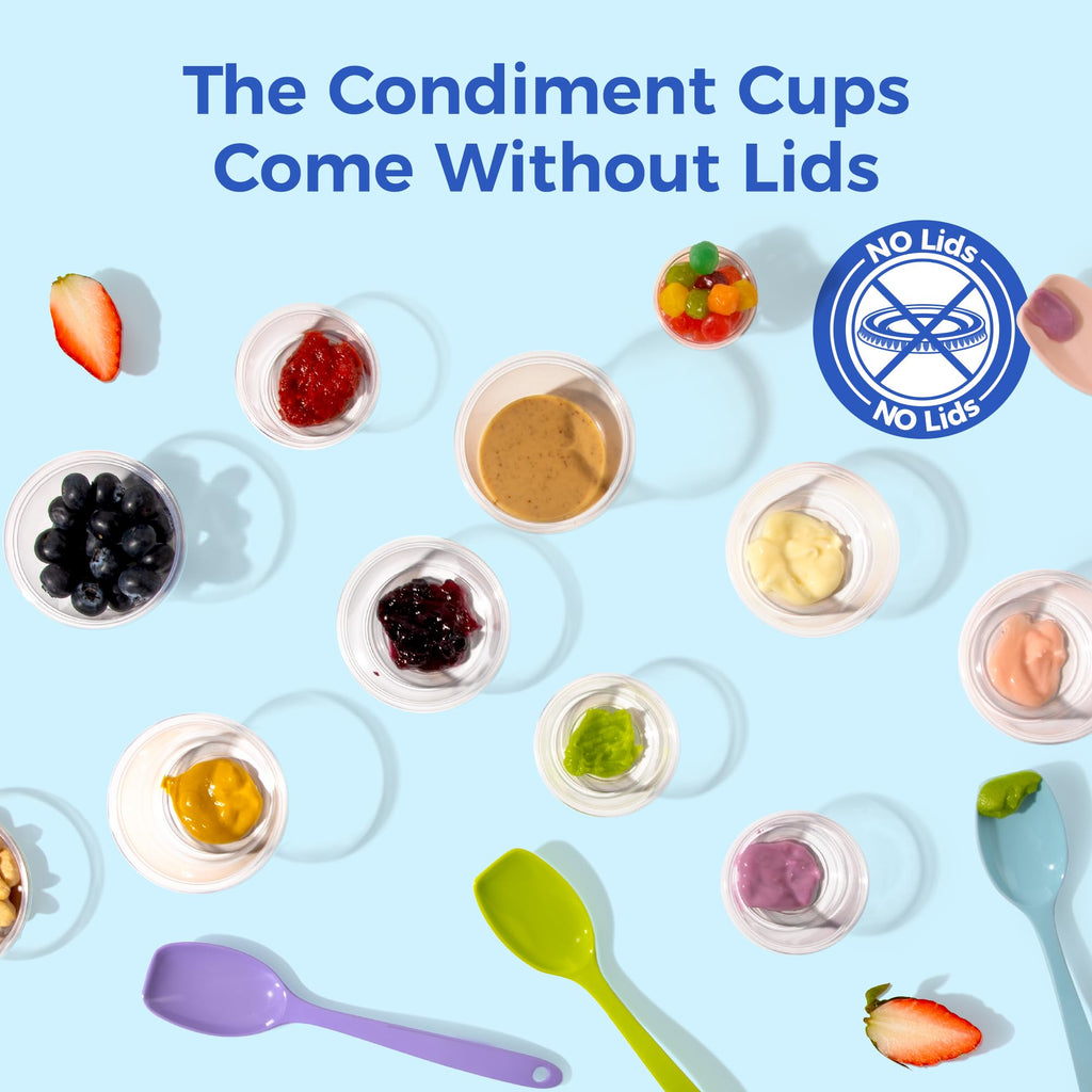 Fit Meal Prep 2500 Pack 4 oz BPA Free Condiment Cups No Lids, Disposable Jello Shots Containers, Small Dipping Sauce Cups, Plastic Ramekins in Bulk, Stackable Souffle Cups for Sample, Portioning