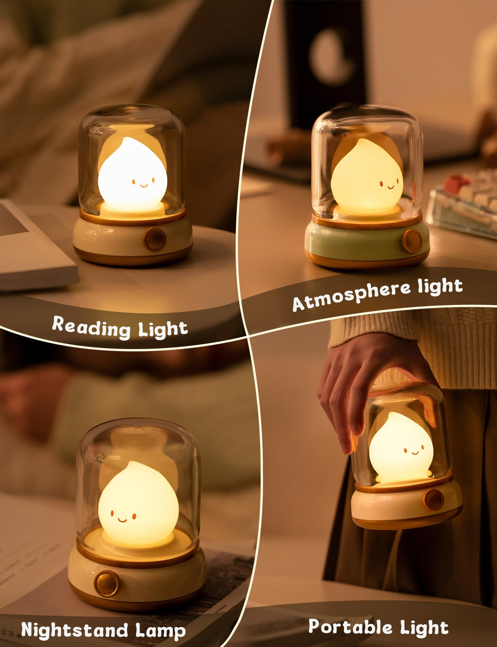 WANIDEA Night Light for Kids, Rechargeable Night Light for Bedroom