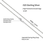 BLThing Silver Bracelets for Women 2.2mm Singapore Twist Bracelet