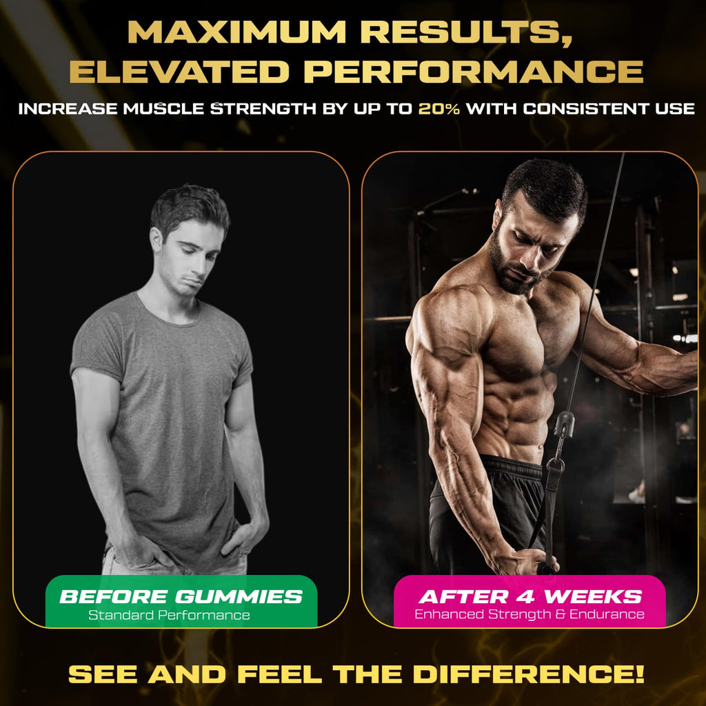 ZyterX Creatine Monohydrate Gummies for Men & Women, 9000MG Creatine Gummies Sugar Free with L-Taurine, BCAA 2:1, B12 B6 for Boost Strength, Focus & Endurance, Vegan, Non-GMO, Pineapple 120pcs