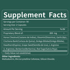 Fuenvegtal Horse Chestnut Blood Circulation Capsules, Castaño de Indias y Diosmina para la Circulacion, Nitric Oxide Supplement for Healthy Blood Flow, Blood Pressure. 90 Counts