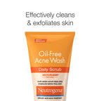 Neutrogena Oil-Free Acne Face Scrub, 2% Salicylic Acid Acne Treatment, Daily Face Wash to help Prevent Breakouts, Exfoliating Facial Cleanser for Acne-Prone Skin, Twin Pack, 4.2 fl. oz, 2 Pack
