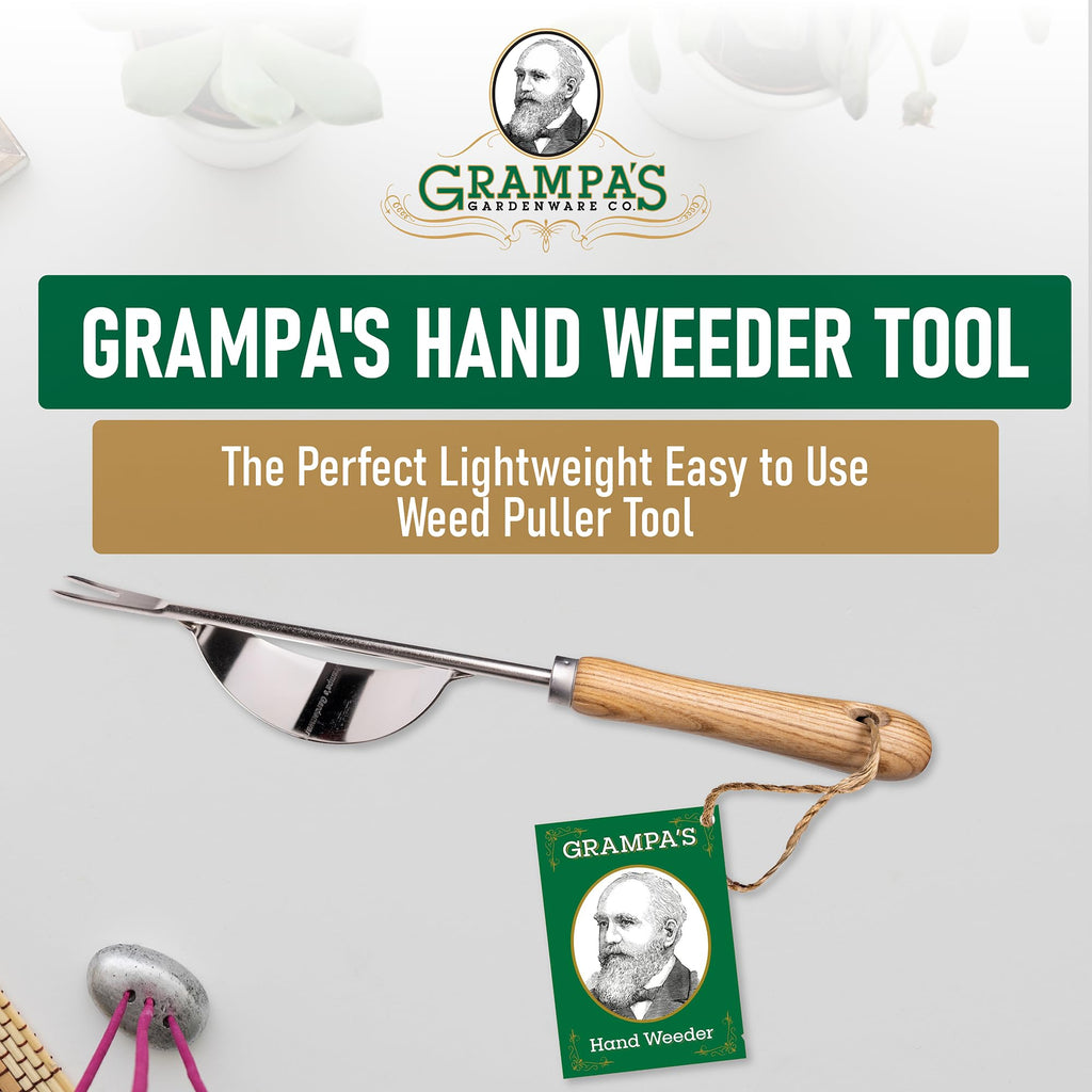 Grampa's Hand Weeder Tool with Lever Design for Easy Weed Removal