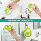 Qaestfy 4-in-1 Tub and Tile Shower Scrubber, 51'' Bathtub Cleaning Brush with Long Handle, Soft & Stiff Bristles Bathroom Scrub Brush, Non-Scratch Shower Cleaner Brush for Cleaning