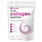 Mclovefy Multi Collagen Peptides Powder, 16 Oz (41 Servings) - Protein Supplement, Type I, II, III, V, X with Hyaluronic Acid, Vitamin C and Biotin, Unflavored, Easily Mixes in Drinks