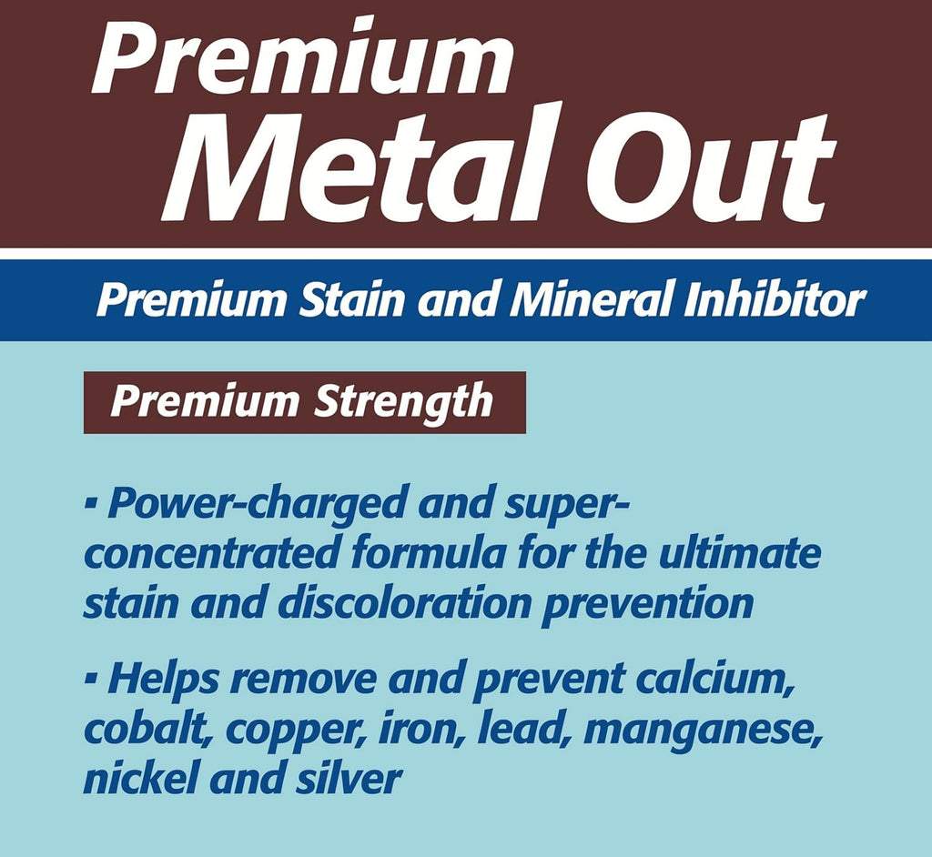Pool Mate 1-Quart 4-Pack Premium Metal Out Stain and Mineral Inhibitor, Pool Metal Remover, Stain Remover, Made in USA