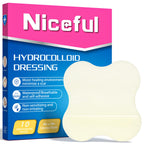 Niceful Hydrocolloid Bandages 4"x4" for Knee, Elbow, 10 Count