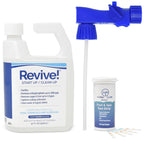 REVIVE 32 oz Water Care Long Lasting Non Foaming Formula for Pools with Test Strips
