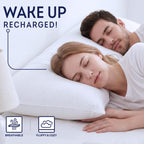 DOWNCOOL Large Body Pillow Insert- Breathable Full Body Pillow for Side Sleeper - Soft Long Bed Pillow for Adults - 20 x 54 inch (White)