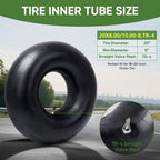 TICONN 20x8.00-8, 20x10.00-8 Inner Tube, 2 Pack Inner Tire Tube for Wheelbarrow Tires, Replacement Tube with TR-4 Straight Valve Stem for Wheelbarrows, Lawn Mowers, Garden Tractor, ATVs, Tractor