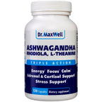 Dr. Maxwell Cortisol Manager Supplement, Supports Relaxation, Mood & Sleep in Times of Occasional Stress, Ashwagandha Rhodiola Adaptogens, Helps Maintain Normal Cortisol Levels, 120 Capsules