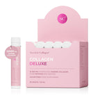 Swedish Collagen Deluxe | 12,500 mg Hydrolysed Marine Collagen Liquid Supplement - 30 x 25 ml Daily Shots | Hyaluronic Acid, Biotin and Vitamin C for Healthy Hair, Skin, Nails and Joints | Sugar-Free