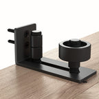 SMARTSTANDARD Sliding Barn Door Floor Guide for Bottom Adjustable Roller - 8 Setup Options for DIYers - Flush Design Bottom Flat Barn Door Floor Guide Stay Roller (Black) 2PCS
