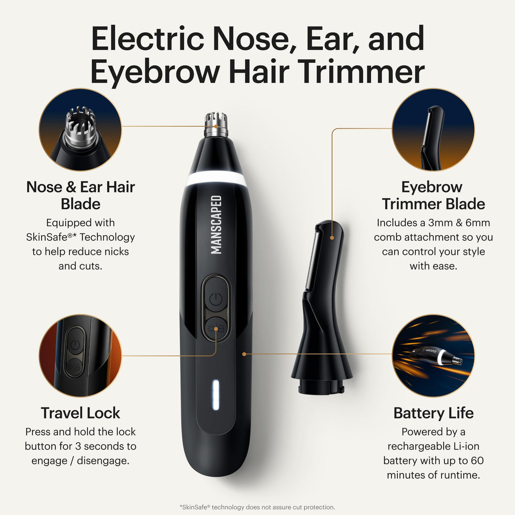 MANSCAPED® Weed Whacker® 3.0 PRO Electric Nose, Ear & Eyebrow Hair Trimmer