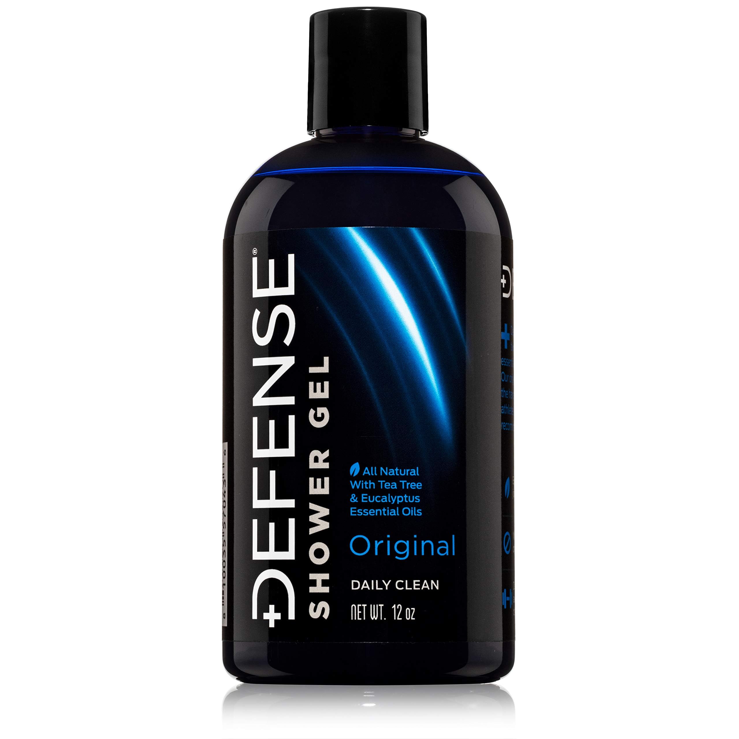 Defense Soap Tea Tree Body Wash | All Natural Organic Shower Soap for Athletes | Odor Control & Skin Fungal Protection for Sports, Post Workout & Recovery - 12 oz
