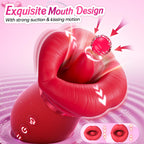 Vibrator Adult Sex Toys for Women - Sovokn 5IN1 Mouth Sucking Vibrator Rose Sex Toy, 10 Tongue Licking, 3 Auto & 1 Manual Sucking Adult Toys New APP, Anal Clit Nipple Vibrators Female Couples Sex Toys
