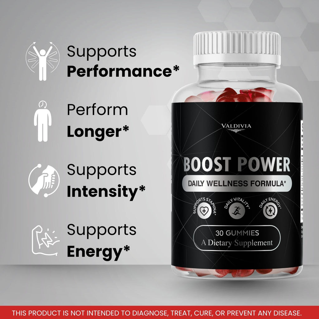 Boost Power Gummies - Official BoostPower Gummys Advanced Premium Formula Maximum Strength, All Natural Daily JellyLean Vitamins Support for Overall Health & Wellness, 30 Gummies for 1 Month