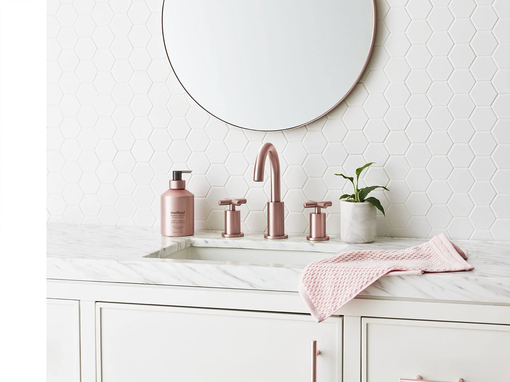 Method Gel Hand Soap, Vanilla + Raspberry, Reusable Pink Aluminum Bottle, 12 oz (Pack of 3)
