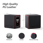 Mage Tech Card Deck Box for MTG Commander - Patented Design, Commander Display, Fits 100 Double-Sleeved Cards, 35pt Card Brick & Dice Tray - Black/Red