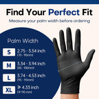 Supmedic Soft Max Disposable Nitrile Exam Gloves, Powder-Free Black 100 (L)