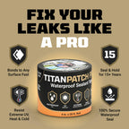 TITANPATCH PRO Waterproof Sealant Tape – Black 4" x20' – Stops Leaks Fast & Stays Sealed for 15+ Years – Sticks to RVs, Roofs, Pools, Boats, Gutters – Built for Harsh Weather (-40°F to 190°F)