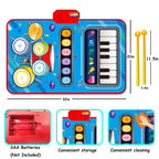 Baby Toys for 1 Year Old,Baby Musical Mat Toddler Toys Age 1-2,3 in 1 Piano Drum Babies Play Mat -Baby Music Toy 12-18 Months Babies Birthday Gifts for 1 2 3 Year Old Boys Girls