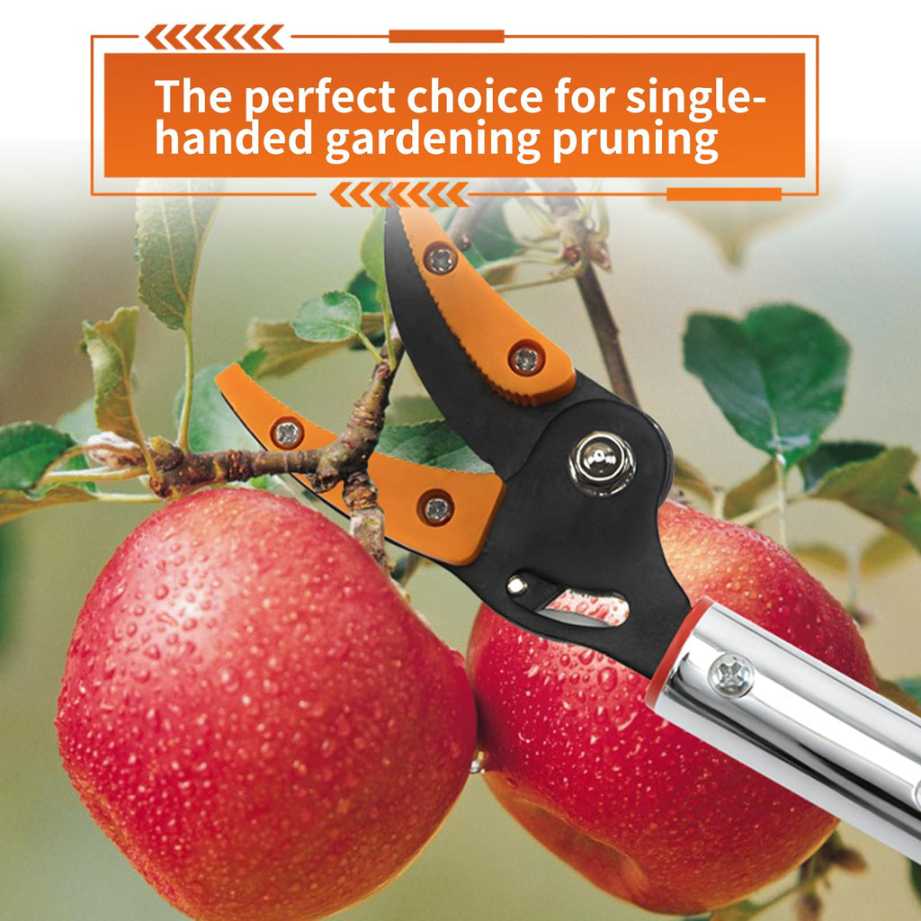 3.5 ft (1.0m) Cut & Tree Trimmer for Precision Gardening Pruning & Fruit picking, 40 in Long Reach Pruning Shears - Lightweight Aluminum Rust-Resistant Picker, Branch Bypass Loppers(1/4" Max Cut)