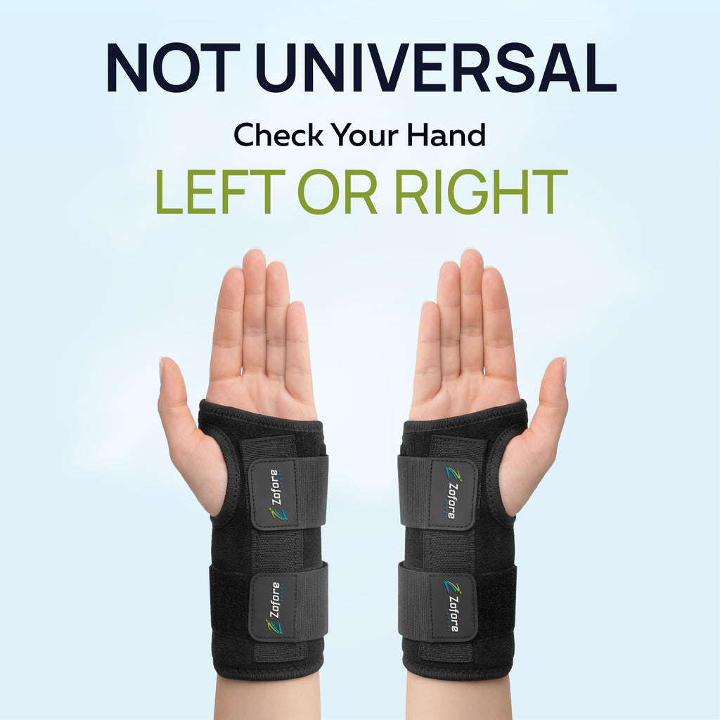 Carpal Tunnel Wrist Brace Support with 2 Straps and Metal Splint Stabilizer - Helps Relieve Tendinitis Arthritis Carpal Tunnel Pain - Reduces Recovery Time for Men Women - Right (L/XL)