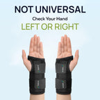 Carpal Tunnel Wrist Brace Support with 2 Straps and Metal Splint Stabilizer - Helps Relieve Tendinitis Arthritis Carpal Tunnel Pain - Reduces Recovery Time for Men Women - Right (L/XL)