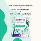 The Honey Pot Company - 48 ct - Herbal Pads for Women - Overnight w/Wings - Infused w/Essential Oils for Cooling Effect & Organic Cotton Cover - Feminine Care