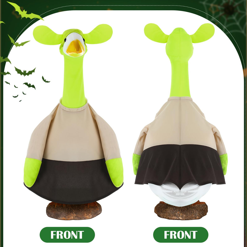 Yeyeplum Porch Goose Costume Fits Large 23" H Statue Lawn Garden Goose Costume for Concrete Statue Garden Yard Patio Outdoor Cement Geese Decoration