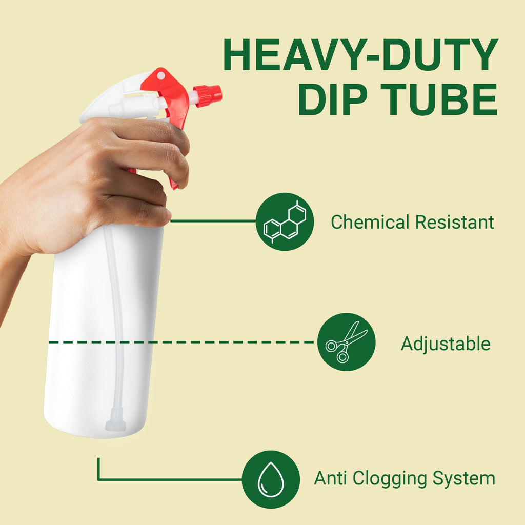 Heluva Green Spray Bottle Nozzle Replacement Tops, Red 6 Pack