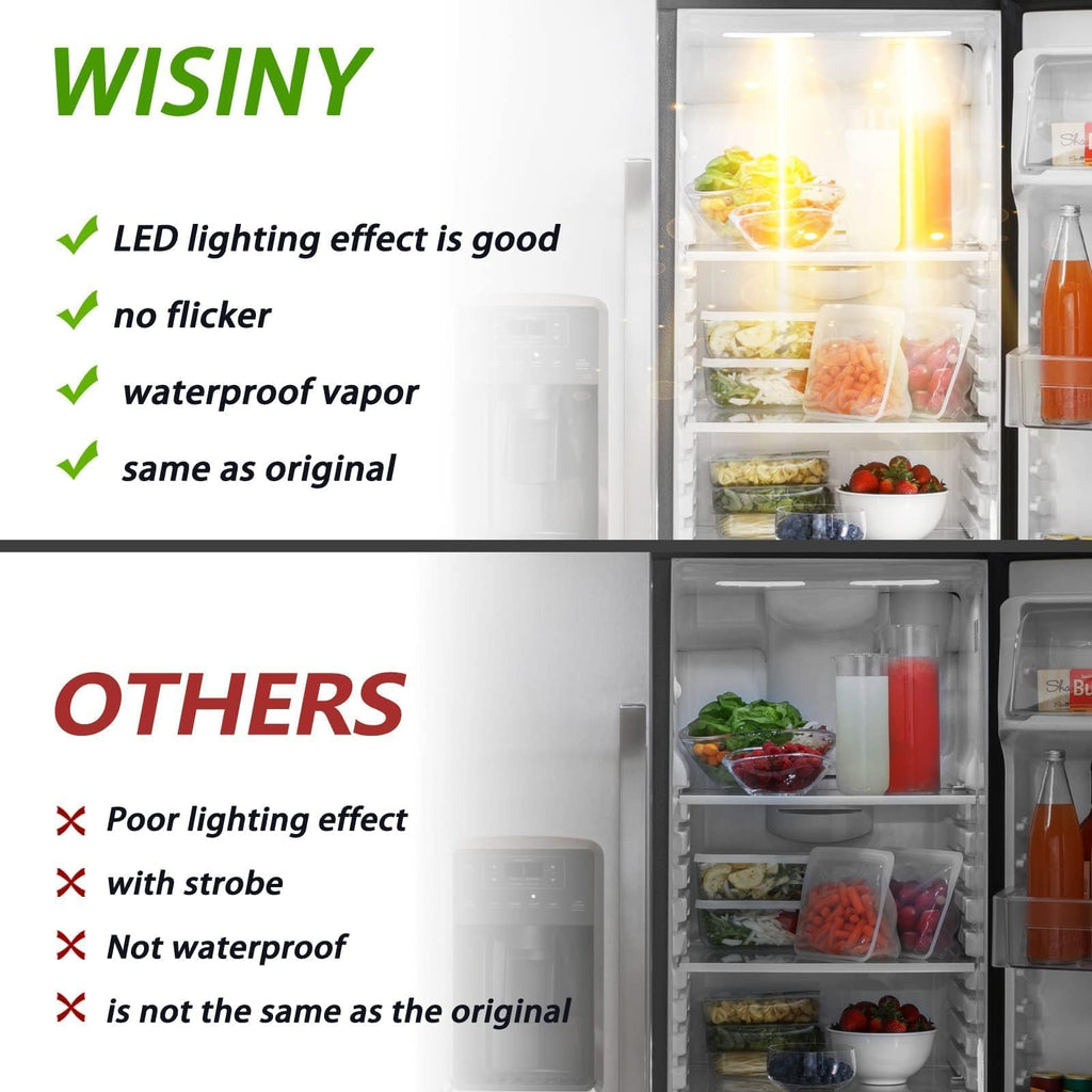 WISINY WR55X26671 Refrigerators LED Light Board 2PCS Compatible for GE LED Refrigerators Light Bulb GE Freezer Light Bulb Replacement PS11767930 AP6035586 4468532 EAP11767930 LED3344588