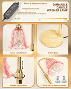 SupBri Candle Warmer Lamp with Timer, Pink Birthday Gifts for Women