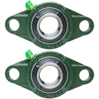 2 Pack UCFL205-16 Pillow Block Bearing, Flange Mount Ball Bearing Unit, 1" Bore, 2-Bolt Flange, Self Aligning Cast Iron Housing, Set Screw Locking Style Flange Pillow Block Bearing (UCFL205)