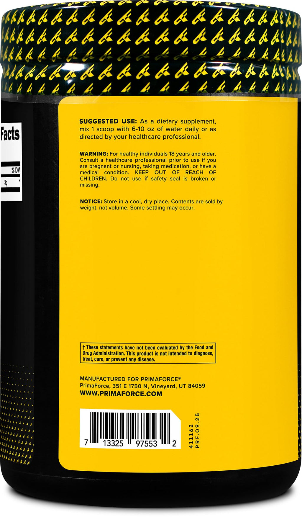 Primaforce D-Aspartic Acid 300 Grams (100 Servings), Unflavored, Vegetarian, Non-GMO