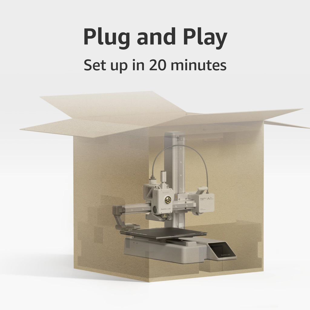 Bambu Lab A1 mini 3D Printer + LED Lamp Kit, Ready-to-Use for Beginners