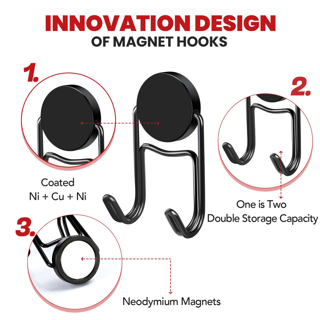 Buelkmag Magnetic Hooks for Cruise Cabins 50Lbs+ Heavy Duty Magnet Hook
