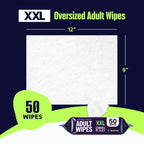 Adult Wipes for Elderly 1 Pack - Hospital Grade Extra Large Extra Thick Disposable Washcloths for Adult No-Rinse Bathing & Shower Alternative - Fragrance-Free XXL