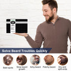 MALE GOD Beard Kit, Beard Growth Kit w/Natural Ingredients Beard Oil & Balm & Comb, Beard Growth Oil w/4X Thickening Biotin, Fathers Day | Chrismtas | Birthday Gifts for Men Him Husband Boyfriend Dad