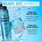 Revolution, Superfix Hydra Cool Prep + Fix Continuous Fixing Mist, Hydrating Face Spray for Makeup, Infused with Aloe Vera, Vegan & Cruelty Free, 5.7 oz